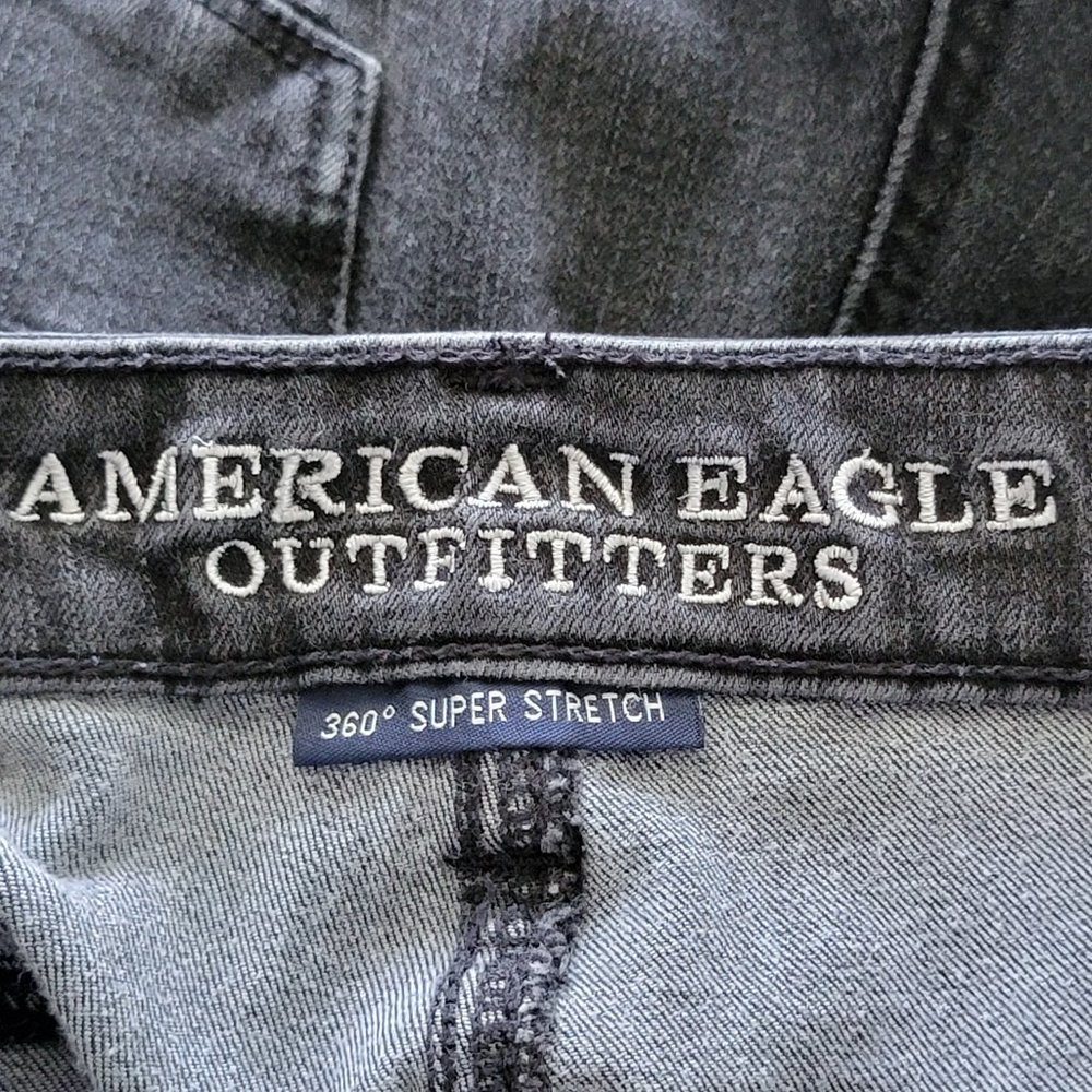 American Eagle Outfitters Hi-Rise Shortie Black Denim Jean Shorts - Picture 13 of 16